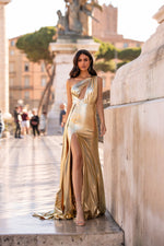 Aryanna - Gold Alamour The Label Aryanna Metallic Gold Gown | Afterpay | Zip Pay | Sezzle | Laybuy