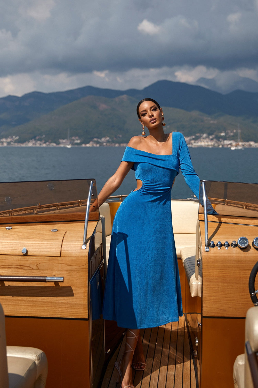 Luciana Dress Alamour The Label Luciana Blue Long Sleeve Dress | Afterpay | Zip Pay | Sezzle | LayBuy