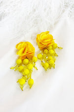 Shailee Yellow Flower Drop Earrings