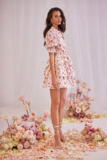 Meredith Floral Frills Mini Dress 