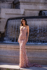 Viviana - Rose Gold Alamour The Label Viviana Rose Gold Sequin Gown | Afterpay | Zip Pay | Sezzle