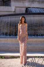 Viviana - Rose Gold Alamour The Label Viviana Rose Gold Sequin Gown | Afterpay | Zip Pay | Sezzle