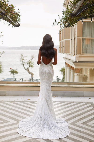Alayna - White Alamour The Label Alayna White Sequin Gown | Afterpay | Klarna | Zip Pay