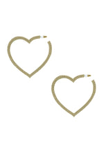 Gaia Gold Crystal Heart Hoop Earrings