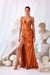 Nevali - Orange Alamour The Label Nevali Orange Satin Gown | Afterpay | Klarna | Zip Pay