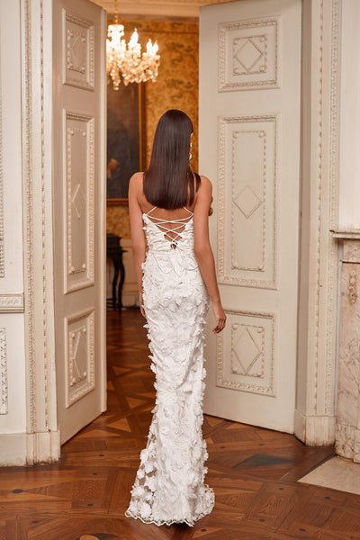 Petra - White Alamour The Label Petra White 3D Floral Gown | Afterpay | Klarna | Zip Pay