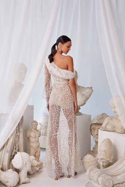 Emma - White Alamour The Label Emma White One Shoulder Gown | Afterpay | Klarna | Zip Pay