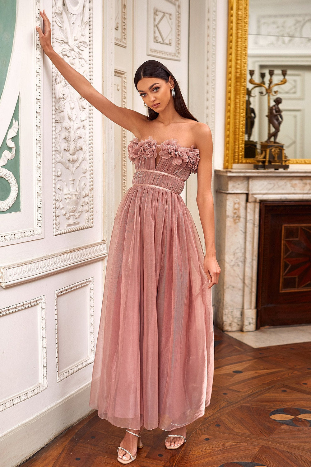 Carly Dress Alamour The Label Carly Mauve Lace up Back Dress | Afterpay | Zip Pay | Sezzle