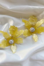Luna Yellow Flower Earrings