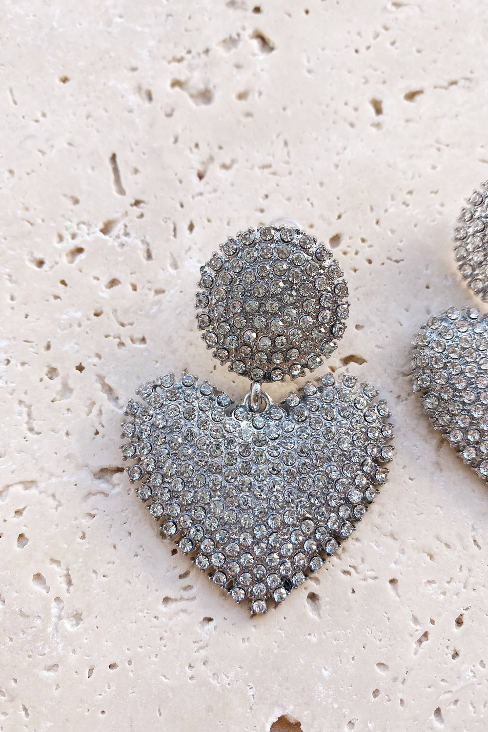 Dounia Silver Heart Earrings