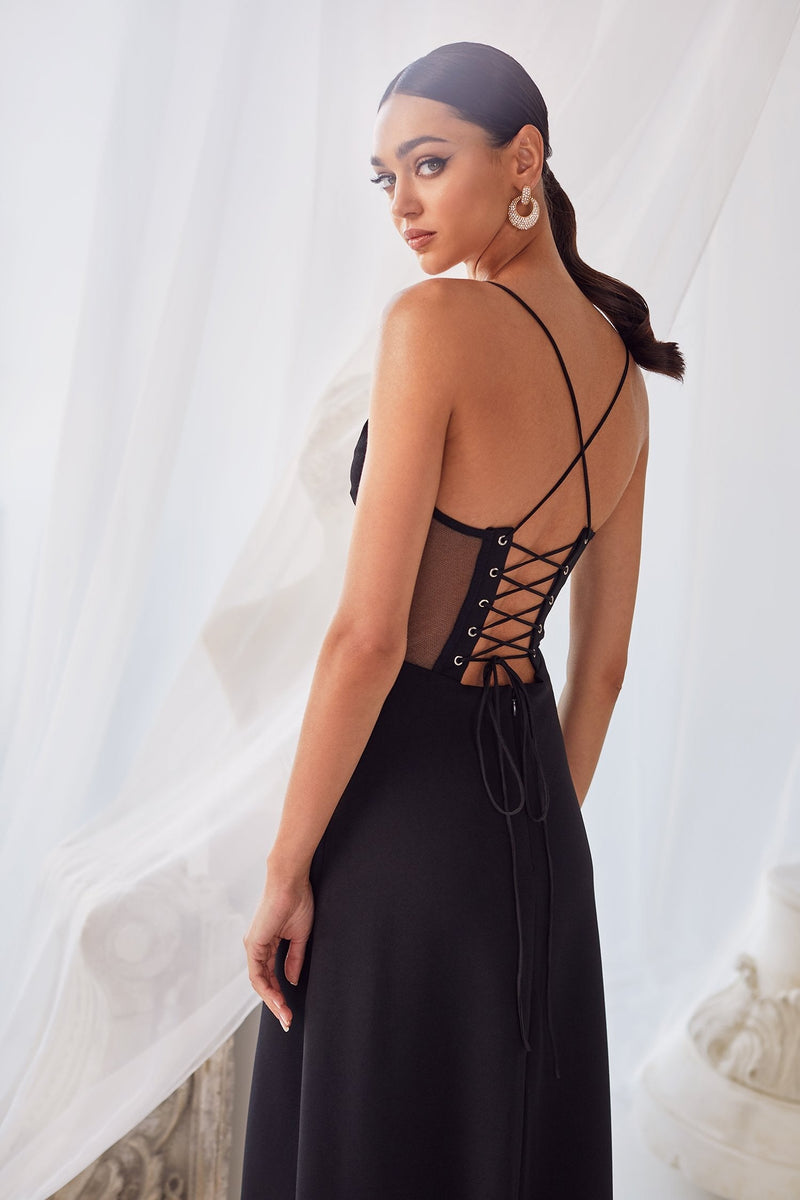 Lace-Up Back Dress | Afterpay | Zip Pay | Sezzle | We Ship Worldwide