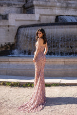 Viviana - Rose Gold Alamour The Label Viviana Rose Gold Sequin Gown | Afterpay | Zip Pay | Sezzle