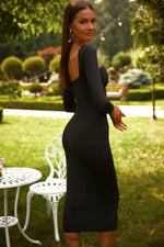 Claude Dress Alamour The Label Claude Black Long Sleeve Midi Dress | Afterpay | Zip Pay | Sezzle