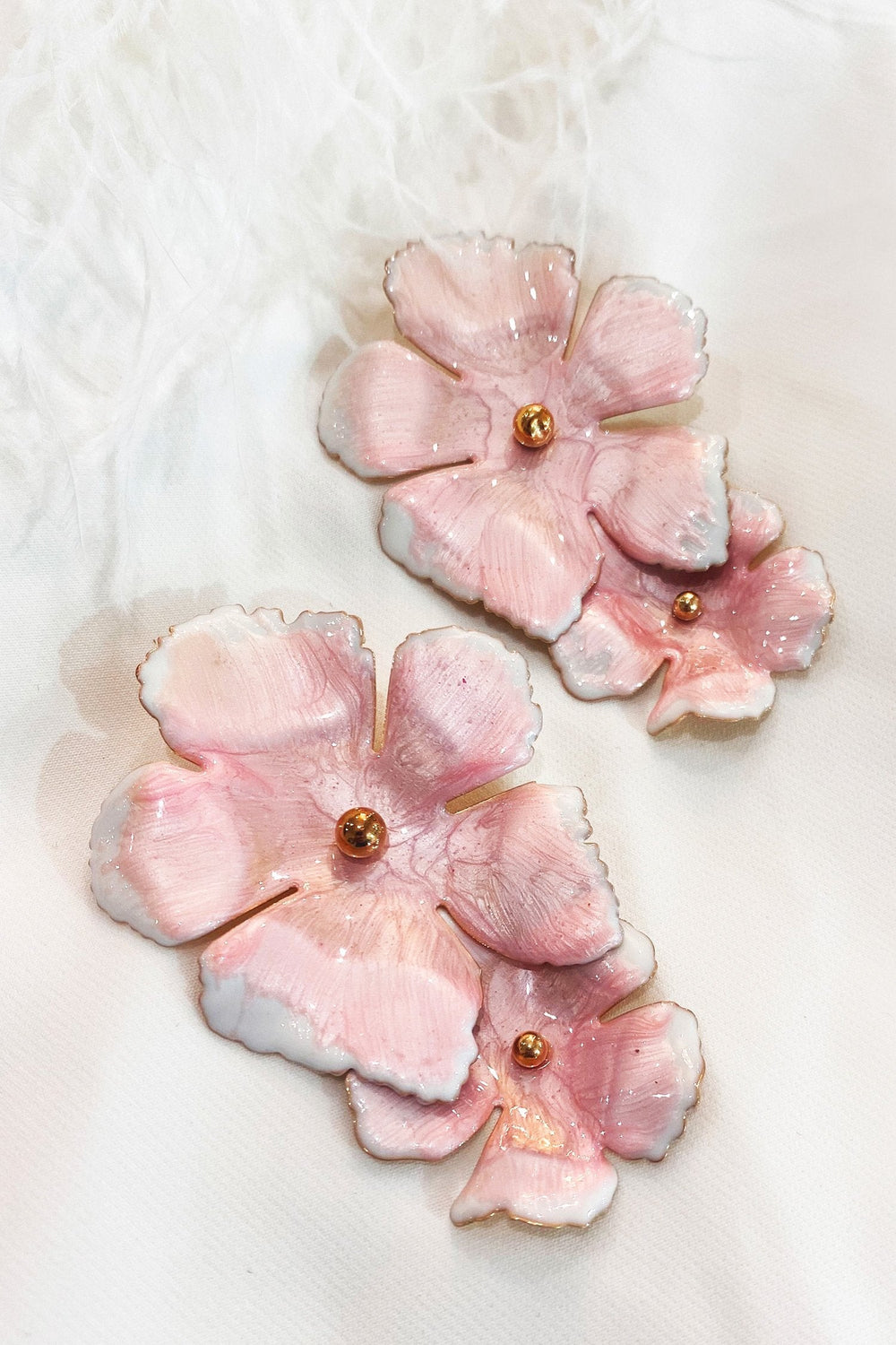 Stella Baby Pink Flower Studs