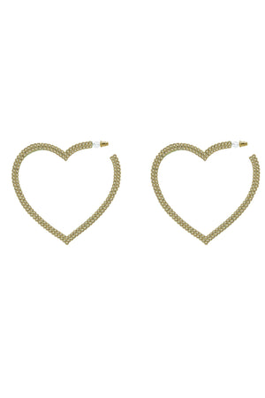 Gaia Crystal Heart Hoop Earrings