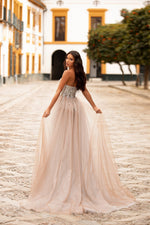 Lediana Beaded Tulle Gown Alamour The Label Lediana Silver Beaded Strapless Gown | Afterpay | Zip Pay | Sezzle