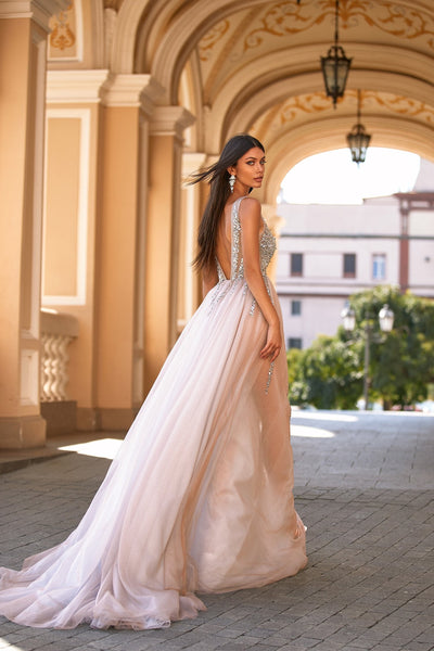Kaylie Beaded - Silver Alamour Made-To-Order Kaylie Silver Beaded Gown | Afterpay | Klarna | Zip Pay