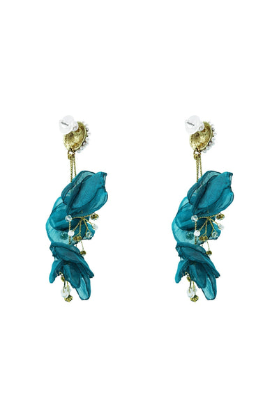 Emilita Teal Petal Earrings Alamour The Label Emilita Teal Petal Earrings | Afterpay | Klarna | Zip Pay
