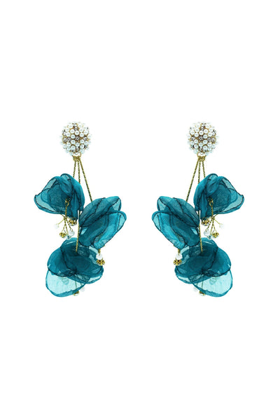 Emilita Teal Petal Earrings Alamour The Label Emilita Teal Petal Earrings | Afterpay | Klarna | Zip Pay