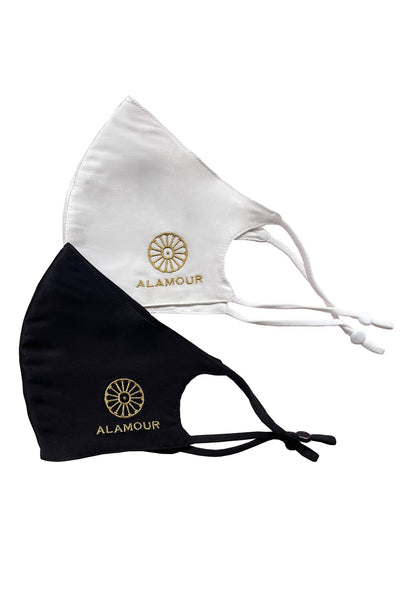 Silk Face Mask - White Alamour The Label White Silk Face Mask | Afterpay | Klarna | Zip Pay