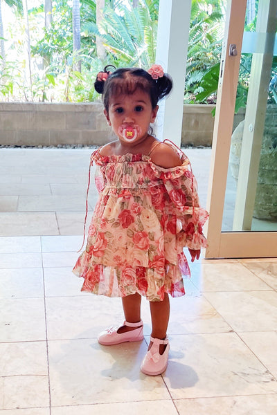 Shailee Kids Dress Alamour The Label Shailee Off Shoulder Floral Kids Dress | Afterpay | Klarna | Zip Pay